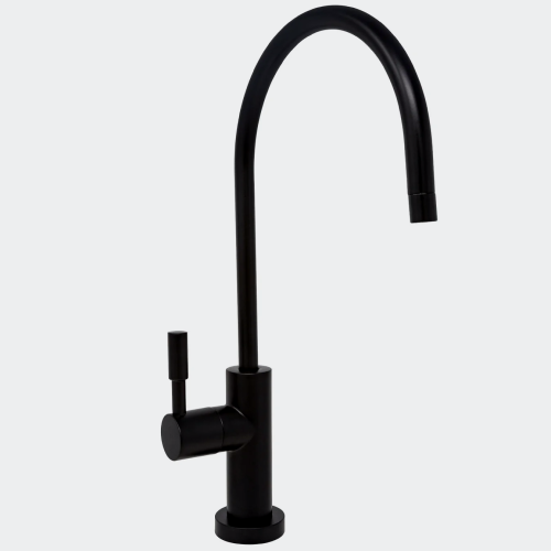 Matte Black Large Contemporary Style R.O Non Air Gap Faucet – Certified by NSF.