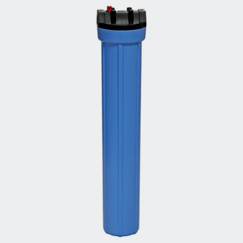 Pentek 20″ Slim Line Water Filter Housing Black/Blue w/ PR – 1/2″ FPT