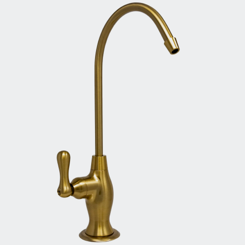 Designer Style Brushed Gold R.O Non Air Gap Faucet – Certified by NSF.